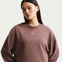 Nike Sportswear Chill Terry женская оверсайз French Terry Crew-Neck свитшот цвет фиолетовый