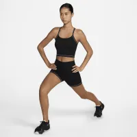 Nike One Fitted жіноча Dri-FIT Cropped Tank Top колір чорний