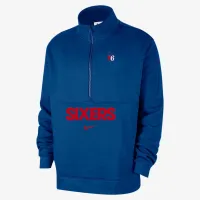 Philadelphia 76ers Club Courtside чоловічі Nike NBA 1/2-Zip Top блакитний