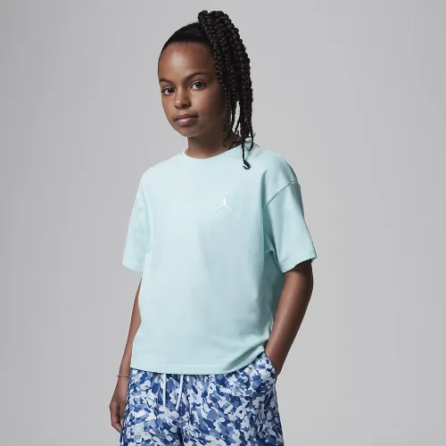 Nike Jordan MJ Brooklyn Essentials Big детские футболка цвет зеленый