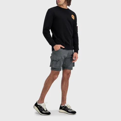 Кофта/футболка Alpha Industries NASA Davinci 13630303 -  Черная