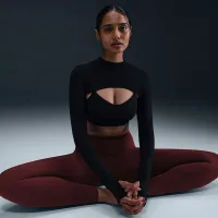 Nike Zenvy жіноча Gentle-Support З високою талією 7/8 лосіни колір червоний