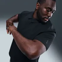 Nike 24.7 PerfectStretch мужские Dri-FIT Short-Sleeve Button-Down Top цвет черный