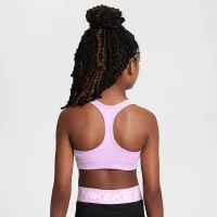 Nike Swoosh Girls' Sports Bra колір фіолетовий