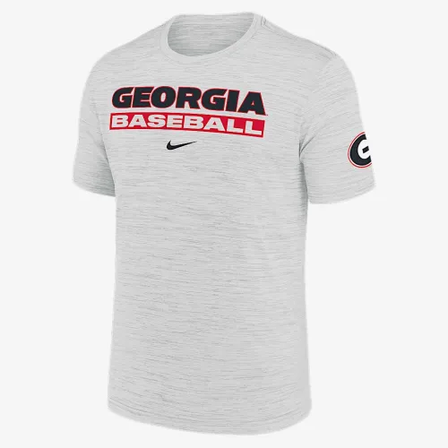 Georgia Bulldogs Velocity Baseball Wordmark Stack мужские Nike Dri-FIT College футболка цвет белый