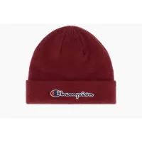 Шапка Champion Logo Knitted Beanie 805441-RS506 - бордовая