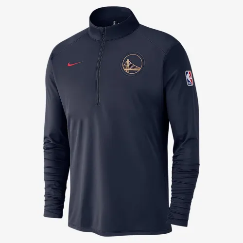 Golden State Warriors City Edition чоловічі Nike Dri-FIT NBA 1/2-Zip Long-Sleeve Top блакитний