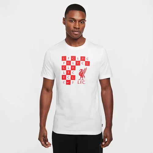 Liverpool FC чоловічі Nike Soccer Checkeколір червоний футболка колір білий