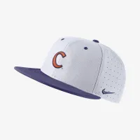 Clemson Nike College Fitted Baseball Hat цвет белый