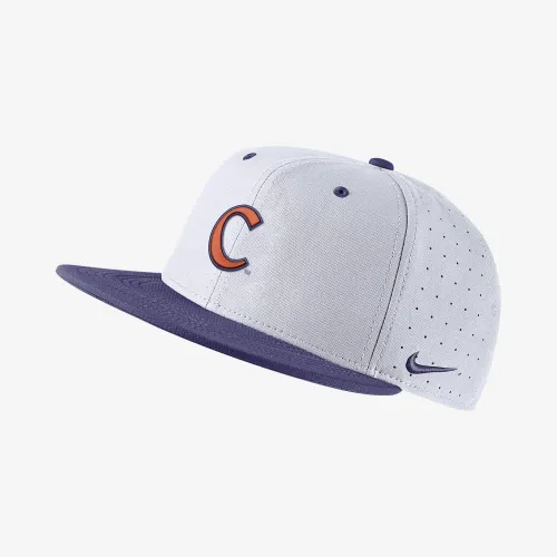 Clemson Nike College Fitted Baseball Hat колір білий