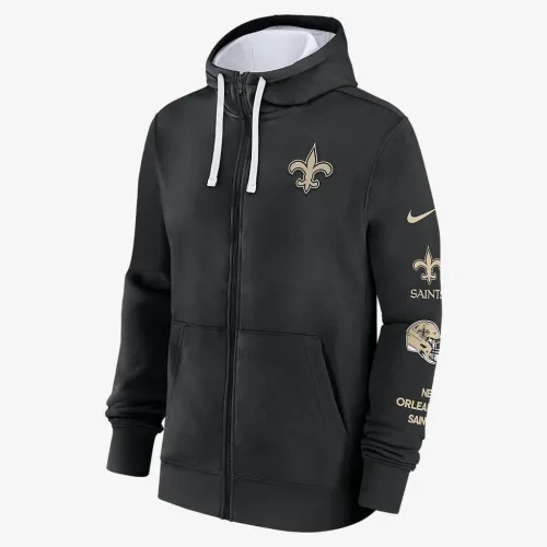 New Orleans Saints Club чоловічі Nike NFL Full-Zip Толстовка з капюшоном колір чорний