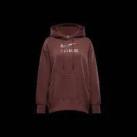 Nike Sportswear Phoenix Fleece женская оверсайз Pullover Graphic Толстовка с капюшоном цвет коричневый