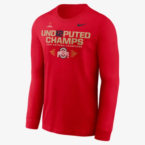 Ohio State Buckeyes 2025 College Football Playoff National Champions Und12puted Champs мужские Nike College Long-Sleeve футболка цвет красный