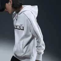 Nike Sportswear женская оверсайз Fleece Pullover Толстовка с капюшоном цвет коричневый