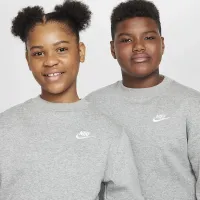 Nike Sportswear Club Fleece Big детские свитшот (Extended Size) цвет серый
