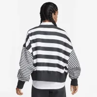 Nike Sportswear Phoenix Fleece женская Over-оверсайз Striped Crew-Neck свитшот цвет черный