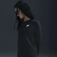 Nike Sportswear Club женская Long-Sleeve футболка цвет черный
