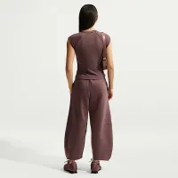 Nike Sportswear Chill Knit женская Tight Short-Sleeve Ribbed Top цвет фиолетовый