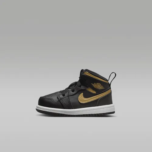 Nike Jordan 1 Mid Baby/Toddler Кросівки колір чорний