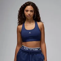 Nike Jordan Sport женская Medium-Support Padded Jumpman Bra синий