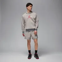 Nike Jordan Brooklyn Fleece мужские Pullover Толстовка с капюшоном цвет серый
