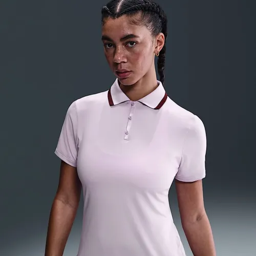 Nike Tour женская Dri-FIT Short-Sleeve для гольфа Polo цвет фиолетовый