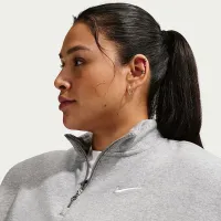 Nike Sportswear Phoenix Fleece жіноча Over-оверсайз 1/4-Zip (великі розміри) колір сірий