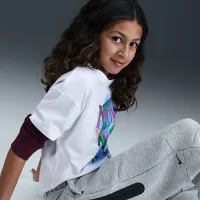 Nike Sportswear Tech Fleece Big детские (для мальчиков) Open-Hem Pants цвет серый