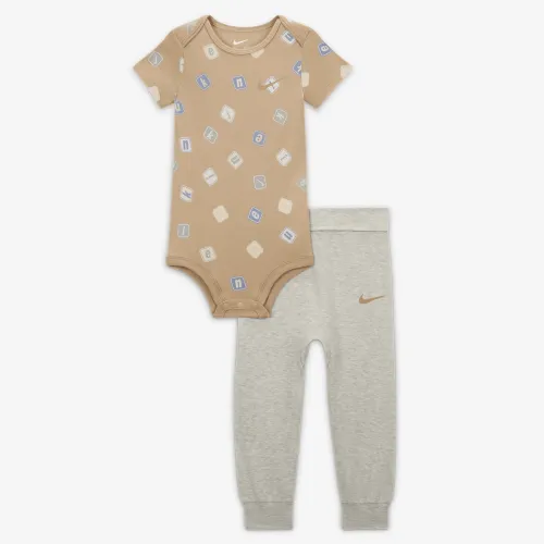 Nike Baby (12-24M) 2-Piece Printed Bodysuit набор цвет серый