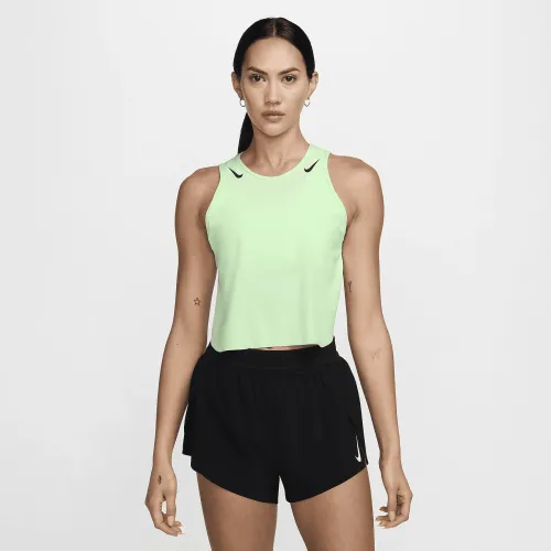 Nike AeroSwift женская Dri-FIT ADV Cropped Running Tank Top цвет зеленый