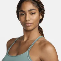 Nike One Fitted жіноча Dri-FIT Cropped Tank Top колір зелений