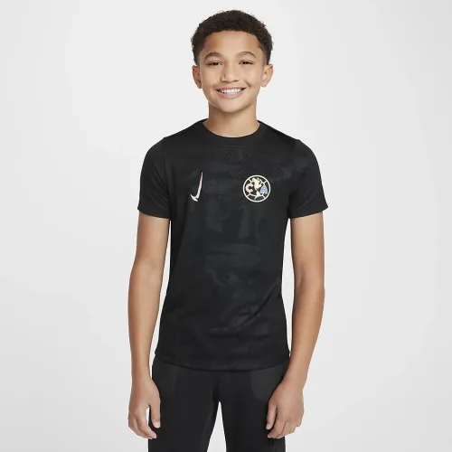 Club Америка Academy Pro Third Big детские Nike Dri-FIT Soccer Pre-Match Top цвет черный