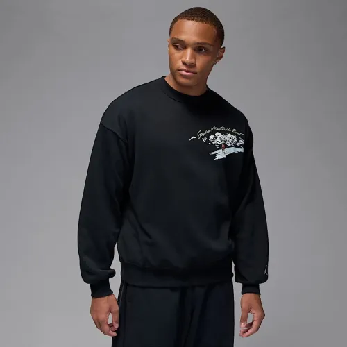 Nike Jordan Brooklyn Fleece чоловічі Crew-Neck світшот колір чорний