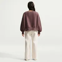 Nike Sportswear Phoenix Fleece женская Over-оверсайз Crew-Neck свитшот цвет фиолетовый