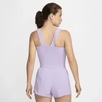 Nike One Fitted женская Dri-FIT Strappy Cropped Tank Top цвет фиолетовый
