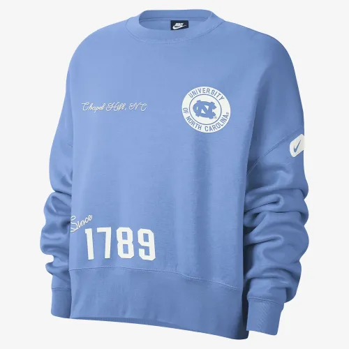 UNC женская Nike College Crew-Neck свитшот синий