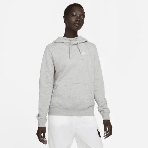 Nike Sportswear Club Fleece жіноча Funnel-Neck Толстовка з капюшоном колір сірий