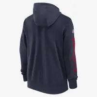 New England Patriots Sideline Team Issue Club чоловічі Nike Full Zip Толстовка з капюшоном блакитний