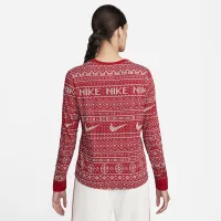 Nike Sportswear Essential женская Long-Sleeve Holiday Top цвет красный