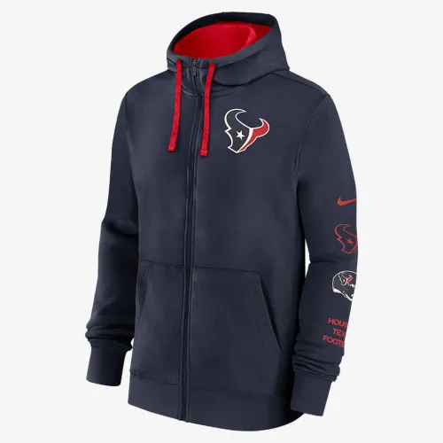 Houston Texans Club чоловічі Nike NFL Full-Zip Толстовка з капюшоном блакитний
