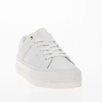 Кроссовки Tommy Hilfiger Essential TH Monogram Leather Flatform FW0FW07945-YBL - Белые