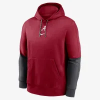 Alabama Crimson Tide Sideline Team Issue Club мужские Nike College Pullover Толстовка с капюшоном цвет красный