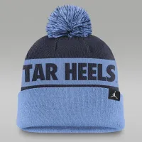 North Carolina Tar Heels Primetime Peak мужские Nike College Cuffed Pom Beanie синий