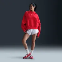 Nike Sportswear Phoenix Fleece женская Over-оверсайз Pullover Толстовка с капюшоном цвет красный