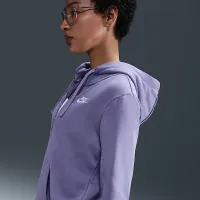 Nike Sportswear Club Fleece жіноча Full-Zip Толстовка з капюшоном колір фіолетовий