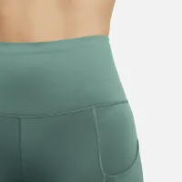 Nike Go женская Firm-Support С высокой Талией 7/8 лосины с карманамицвет зеленый