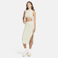 Nike Sportswear Chill Rib женская Slim Midi юбка цвет коричневый