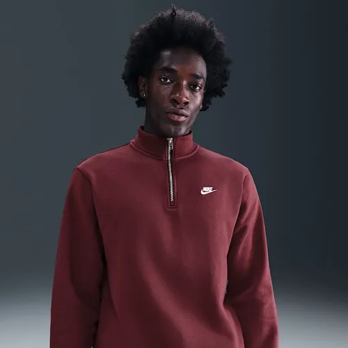 Nike Sportswear Club чоловічі 1/2-Zip Fleece Top колір червоний