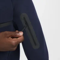 Nike Tech мужские Full-Zip Windrunner Толстовка с капюшоном синий