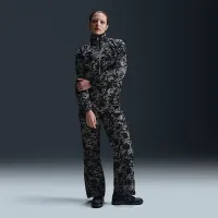 Nike Sportswear Windrunner женская Loose Woven UV Protection Woven Full-Zip Printed Куртка цвет черный